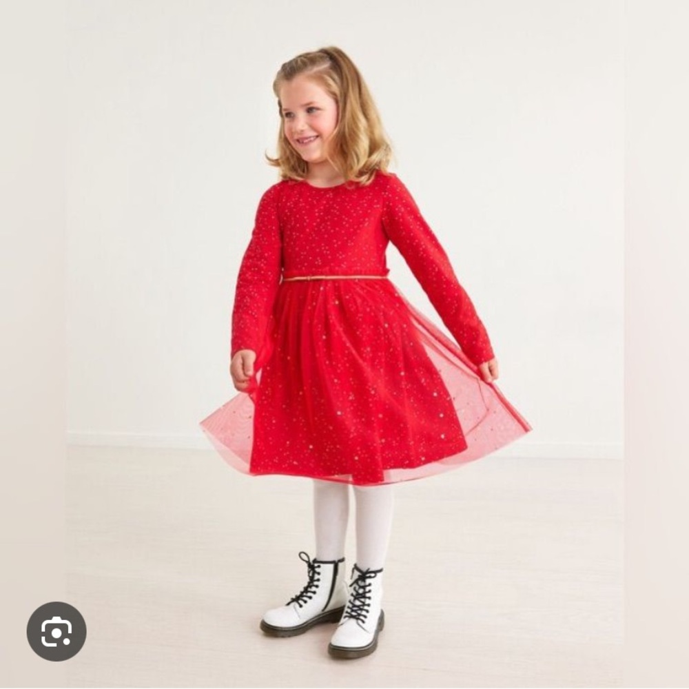 NWOT - Hanna Andersson Girl’s Shimmer Star Dress in Soft Tulle